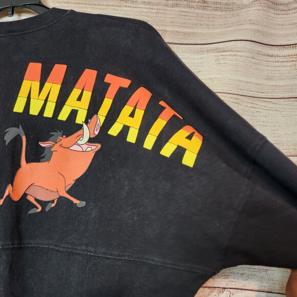 Disney The Lion King Size Medium Hakuna Matata Timone Pumba Spirit Jersey Black - Picture 10 of 13